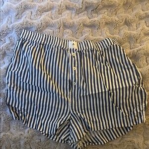 Anthropologie Wren Striped Blue and White Boxer Shorts- NEVER WORN